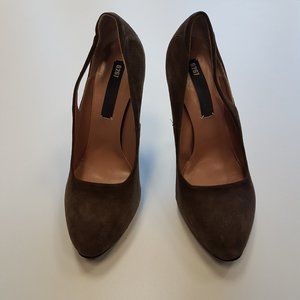 67 Collection Brown Suede Heels